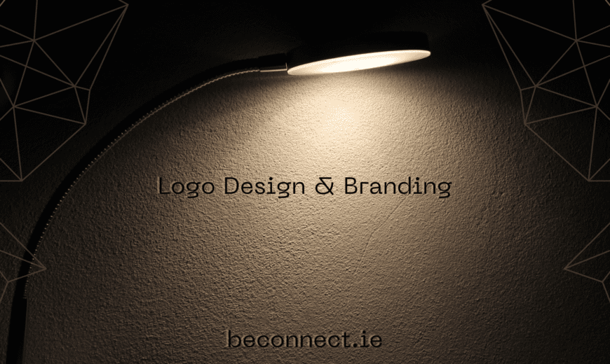 Graphic illustrating the concept of logo design and branding