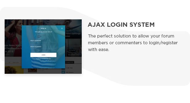 Ajax login system image