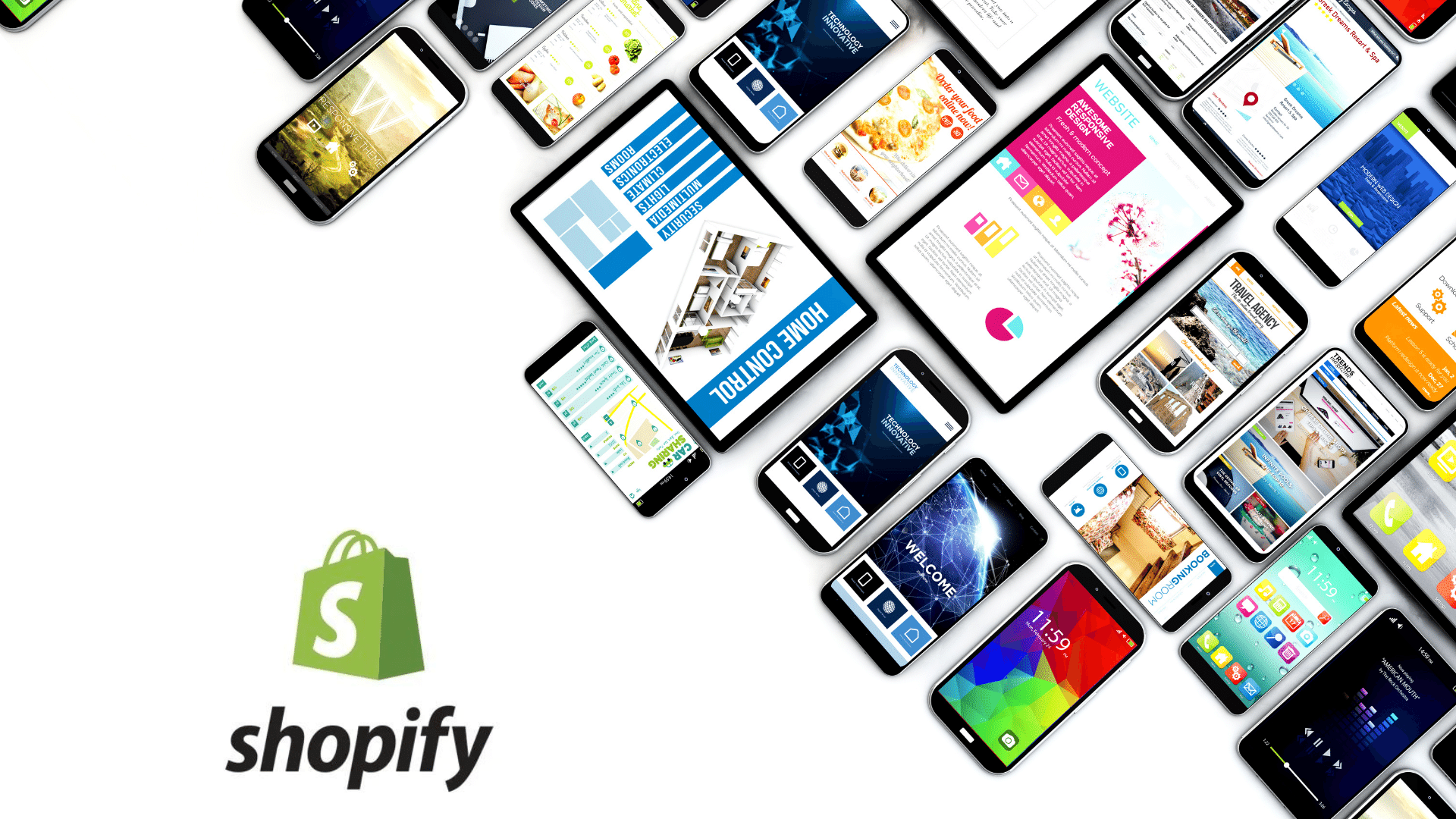 Shopify logo with websites